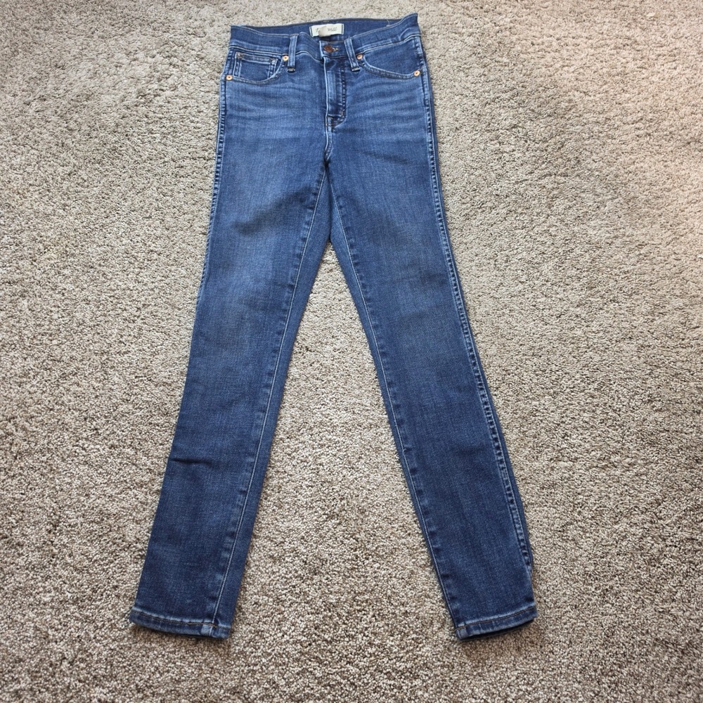 Madewell 10" High-Rise Skinny Jeans Womens 24 Blue Cashmere Blend Stretch Denim